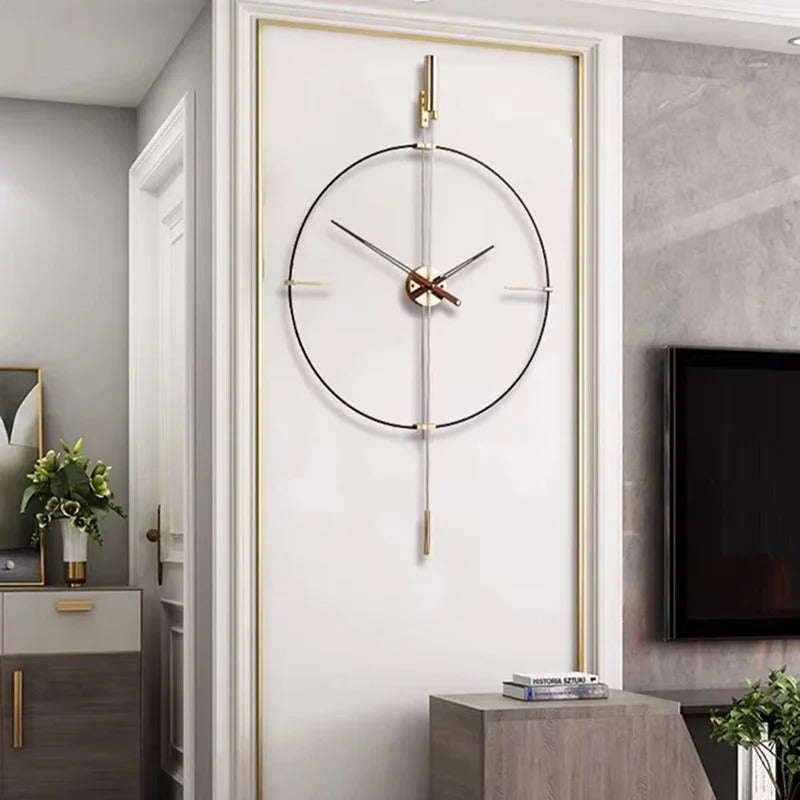 Minimalist Gold Circle Wall Clock for UK interiors