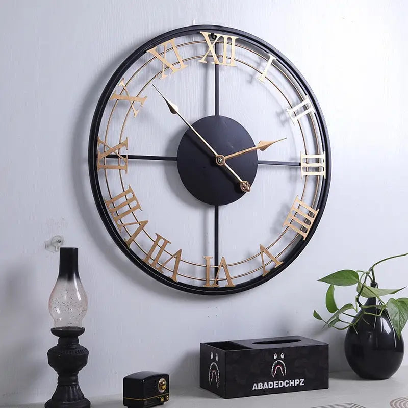 Large Roman Numeral Design Wall Clock – view 3