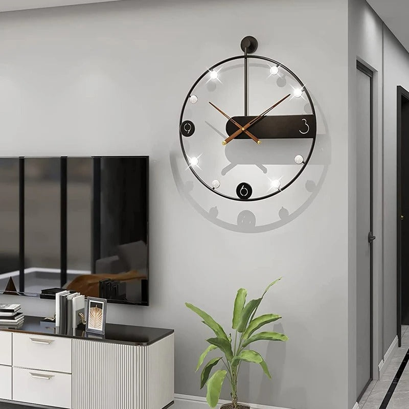 Transparent Circle Wall Clock for UK interiors