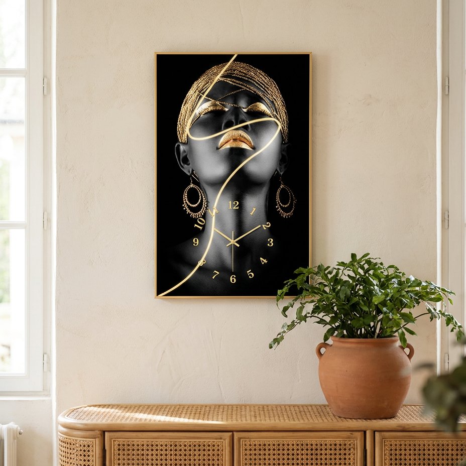 Graphic Portrait Wall Clock – product image