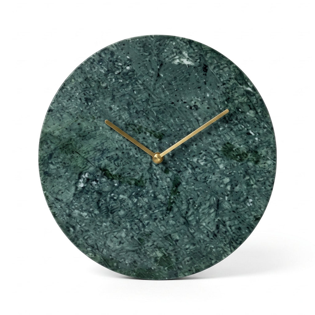 Green Marble and Gold Wall Clock – product view 5