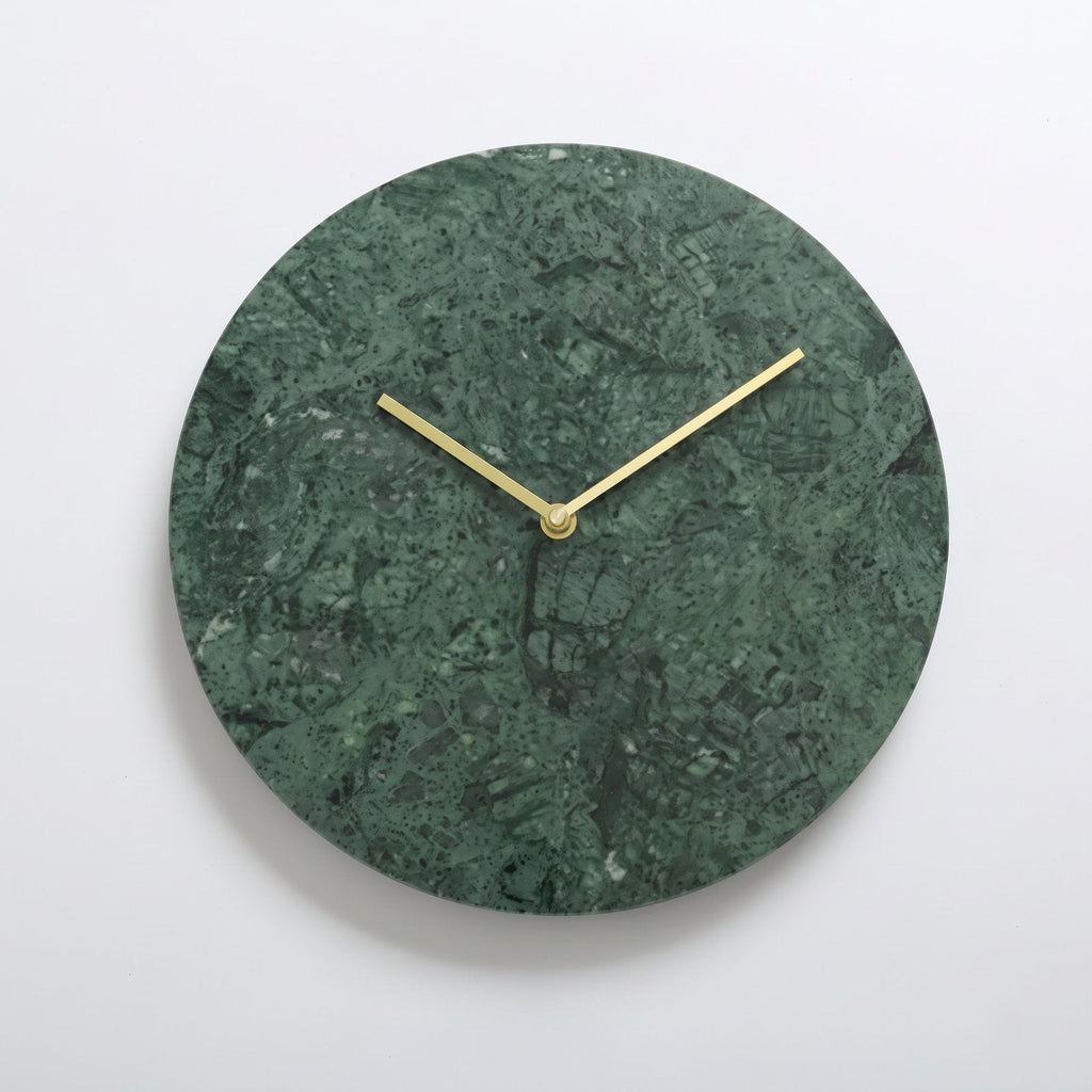 Green Marble and Gold Wall Clock – product view 6