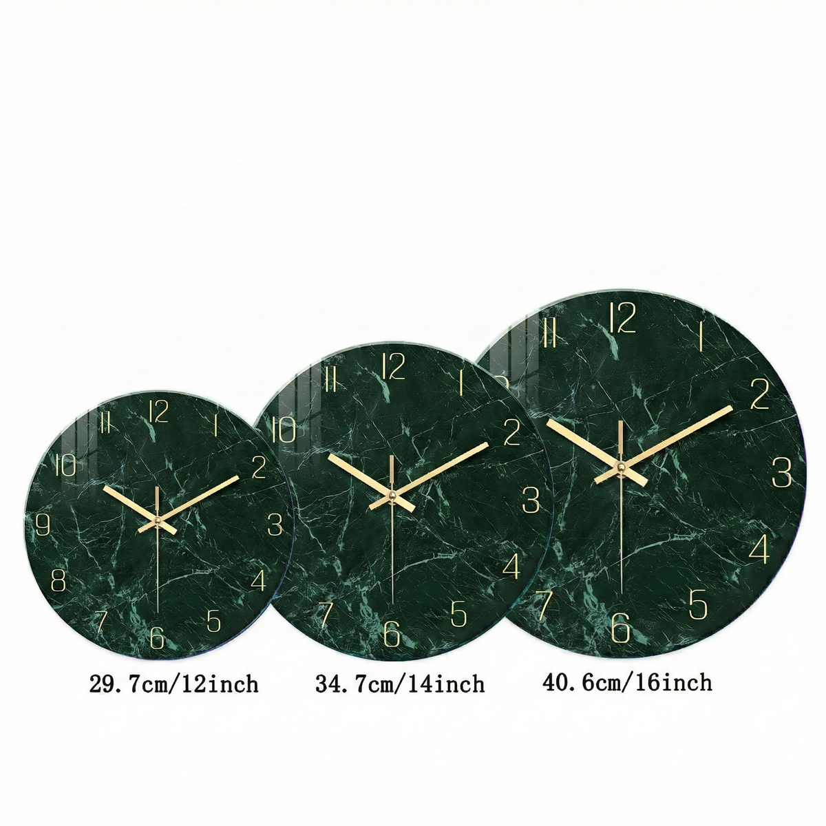 Green Marble Wall Clock – product view 4