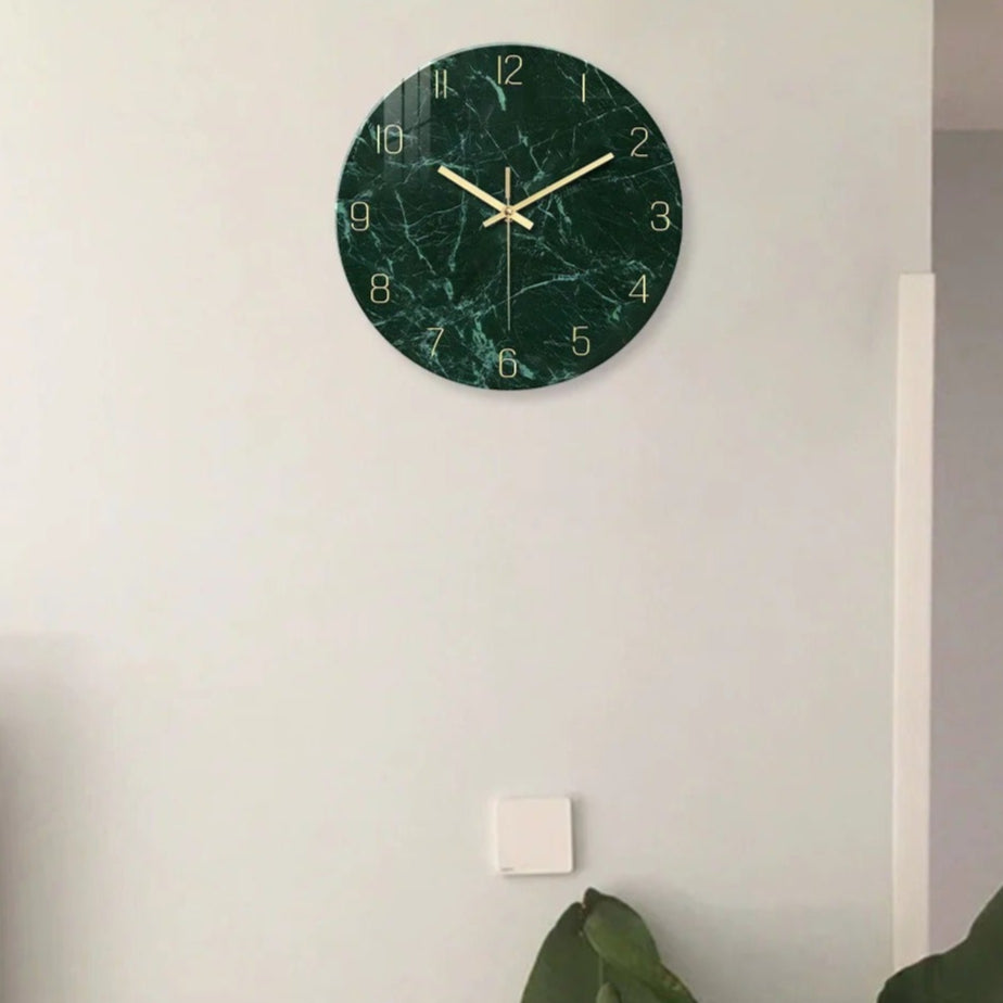 Green Marble Wall Clock – product view 5