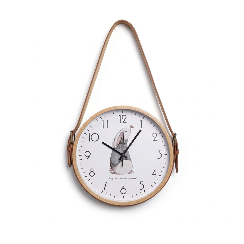 Hanging Leather Wall Clock – product view 13