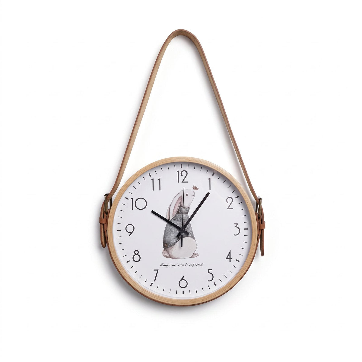 Hanging Leather Wall Clock – product view 13