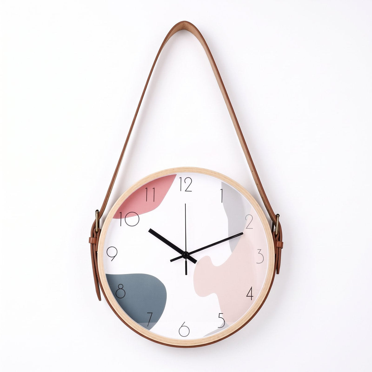 Hanging Leather Wall Clock – product view 14