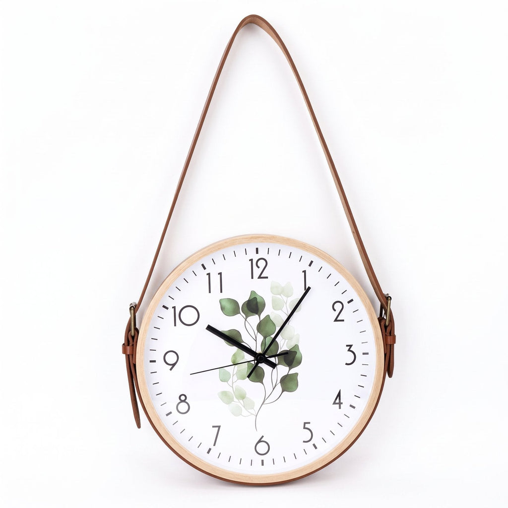 Hanging Leather Wall Clock – product view 15
