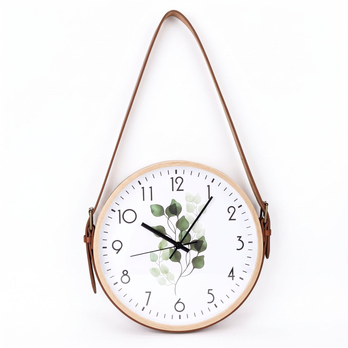Hanging Leather Wall Clock – product view 15