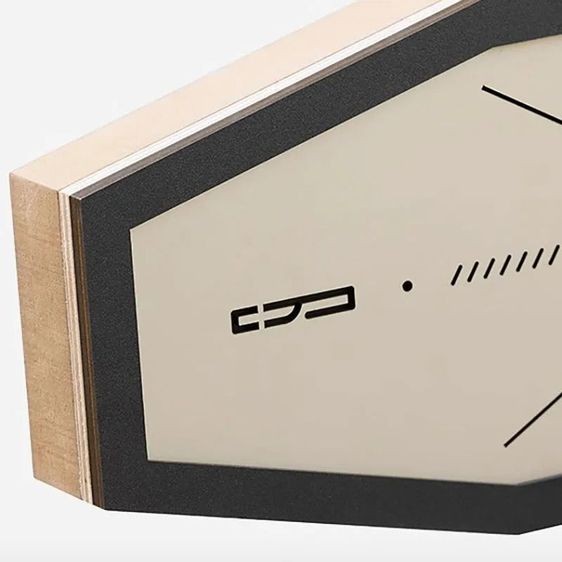 Hexagonal Wood Wall Clock – product view 4