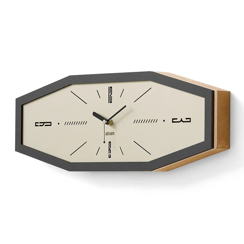 Hexagonal Wood Wall Clock – product view 6