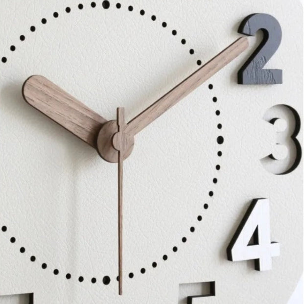 Wood-Effect 3D Numeral Wall Clock for UK interiors