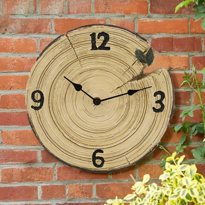 Rustic Log-Shaped Wall Clock – view 2
