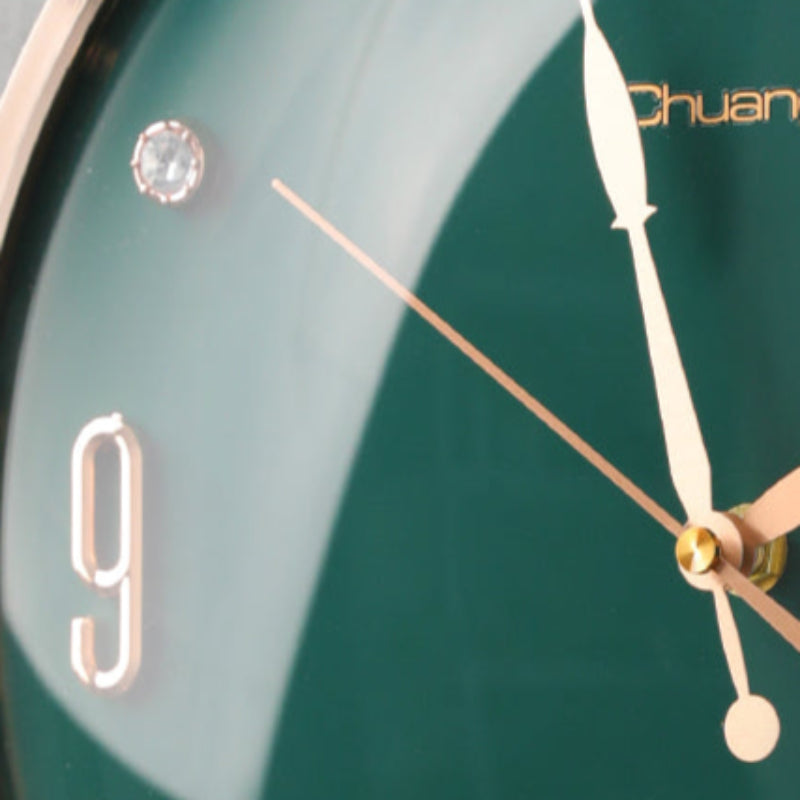 Crystal Deer Golden Pendulum Wall Clock for UK interiors