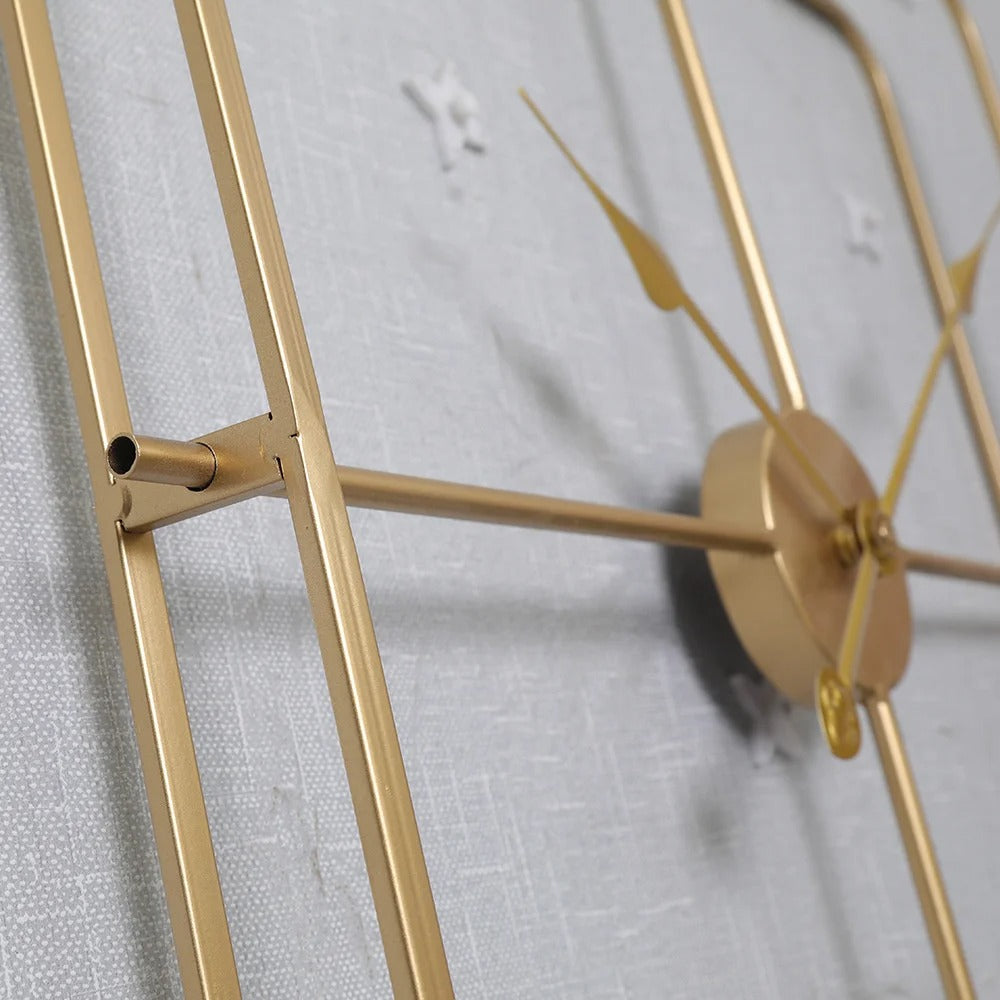 Minimalist Black Square Metal Wall Clock for UK interiors