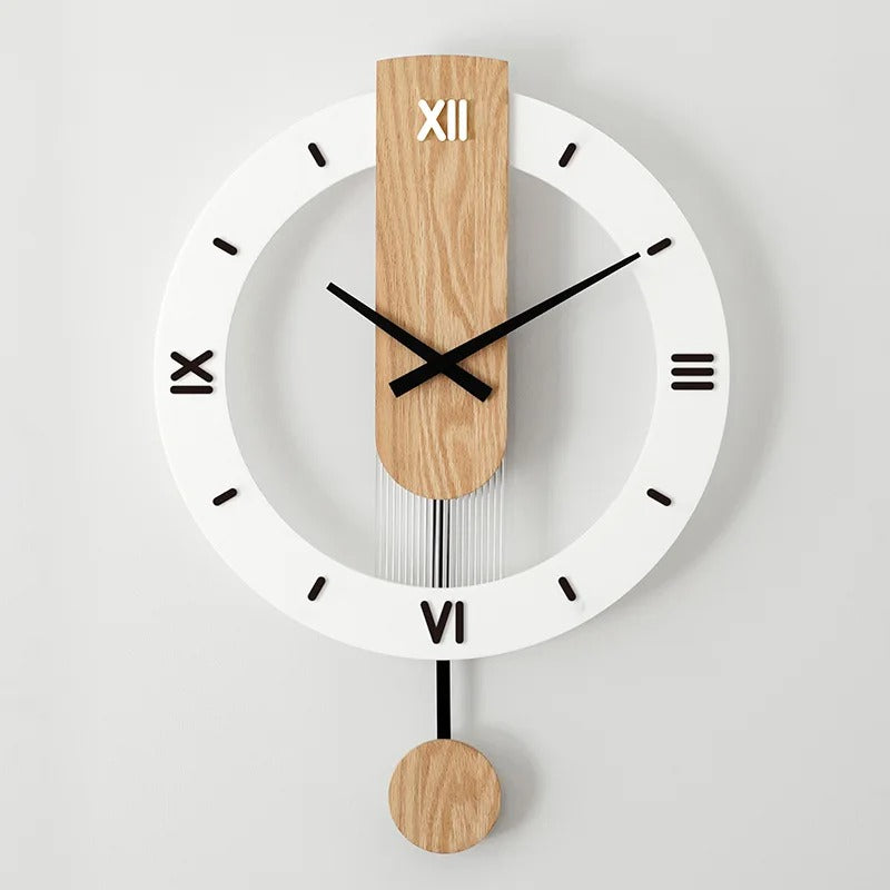 Roman Numerals Pendulum Wall Clock for UK interiors