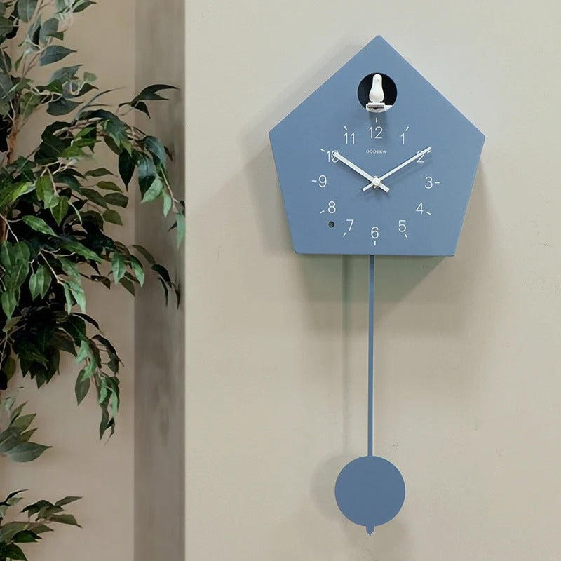 Colorful Cuckoo Pendulum Wall Clock for UK interiors