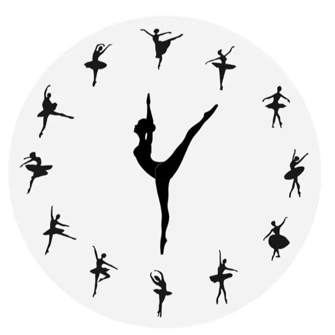 Elegant Ballet Dancer Wall Clock for UK interiors