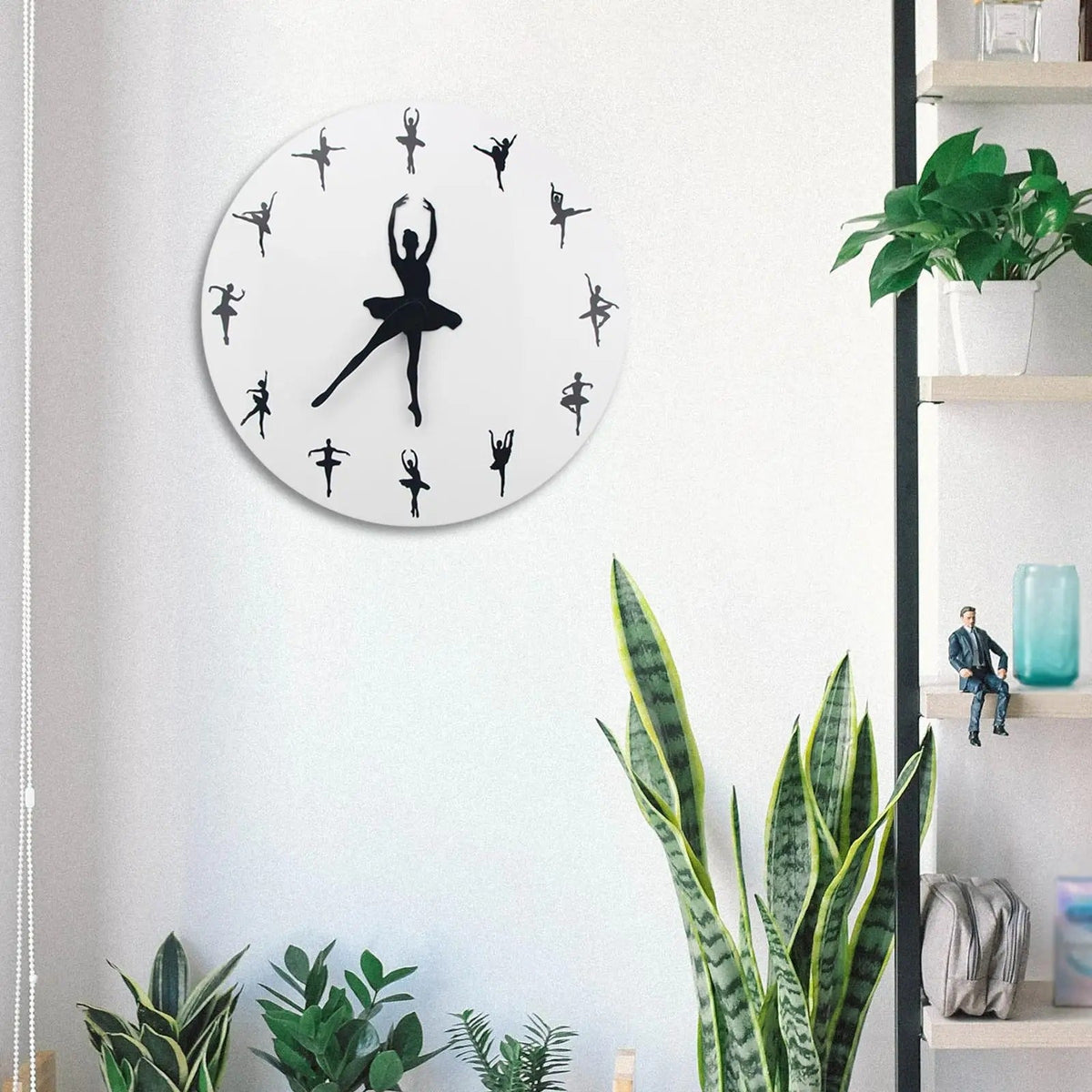 Elegant Ballet Dancer Wall Clock for UK interiors