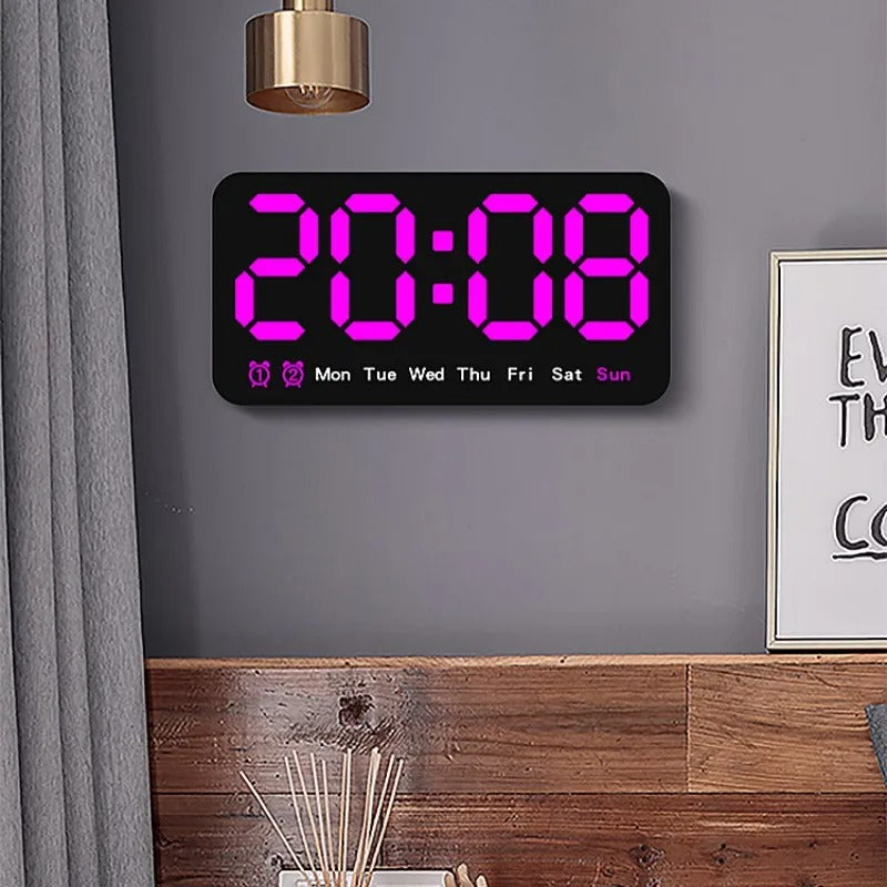 Clear Display Digital LED Wall Clock for UK interiors