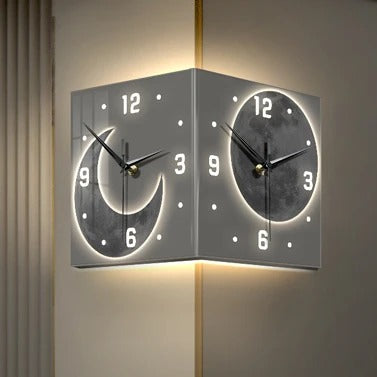 Cube Moon Wall Clock for UK interiors