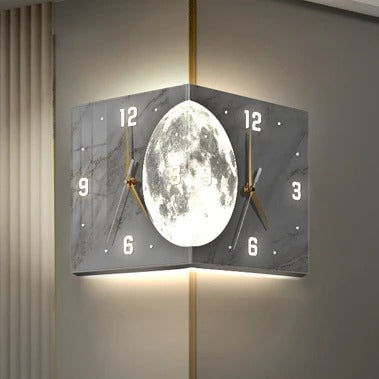 Cube Moon Wall Clock for UK interiors