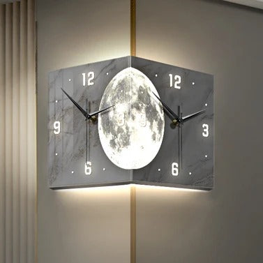 Cube Moon Wall Clock for UK interiors