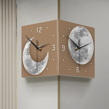 Cube Moon Wall Clock for UK interiors