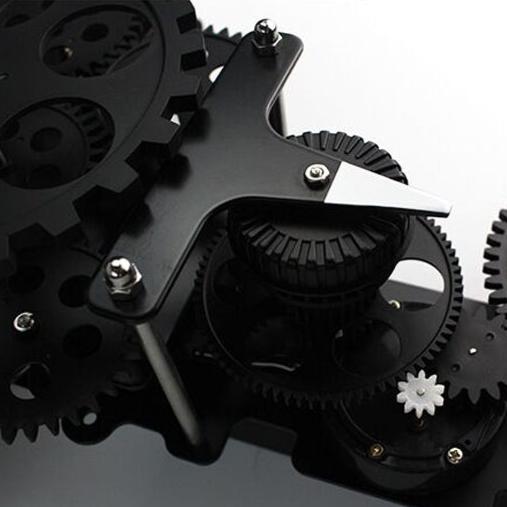 Black Cogs Wall Clock for UK interiors