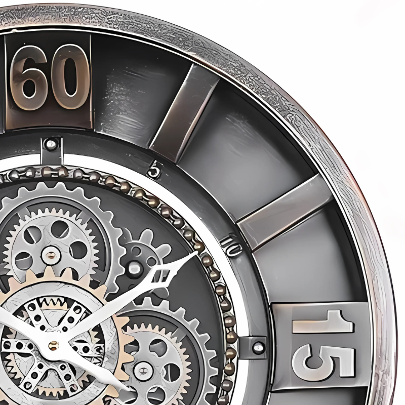 Gear Style Wall Clock for UK interiors