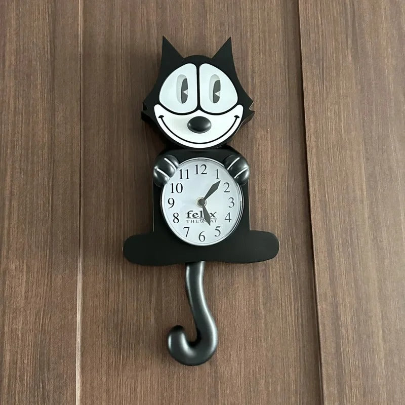 Cartoon Cat Wall Clock for UK interiors