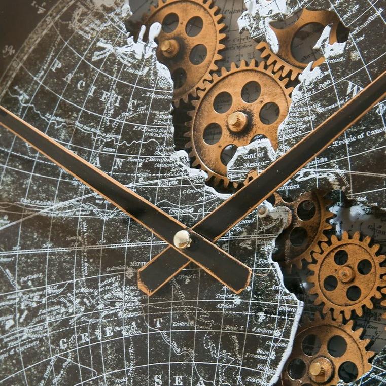 World Map Wall Clock for UK interiors