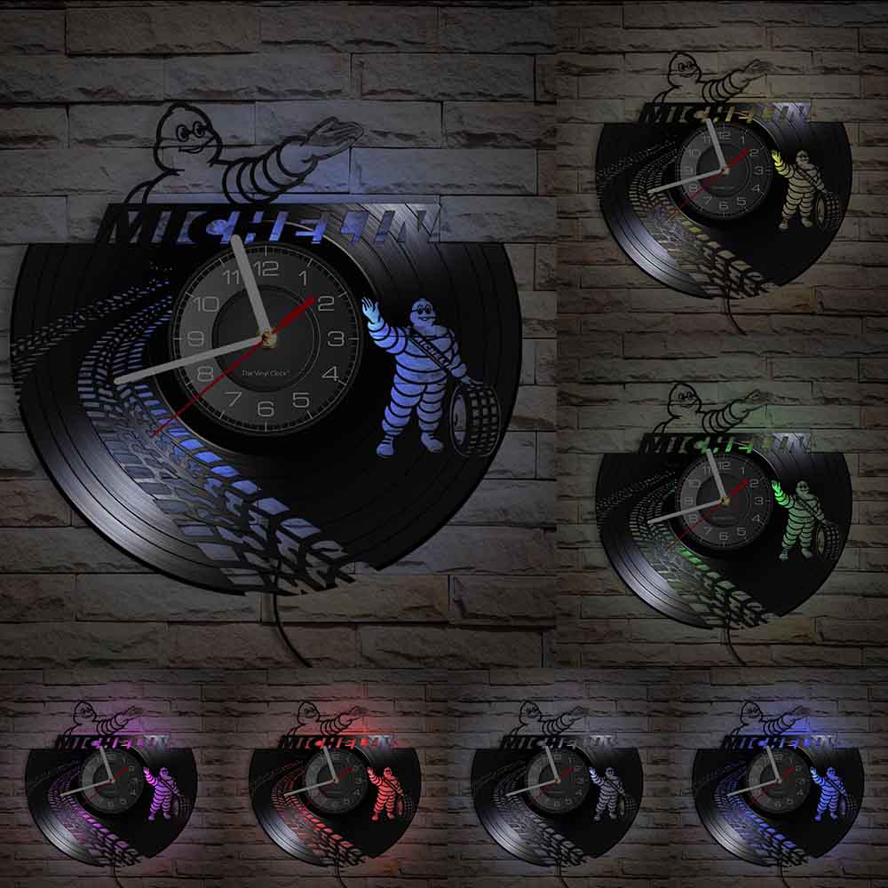 Tires LED Wall Clock for UK interiors