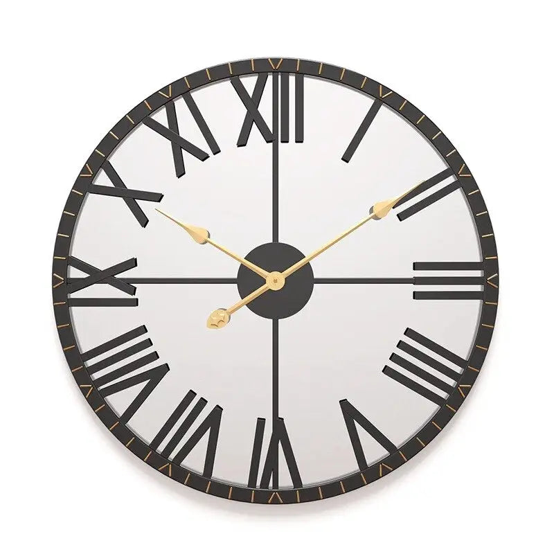 Black and Gold Mirror Wall Clock – view 6