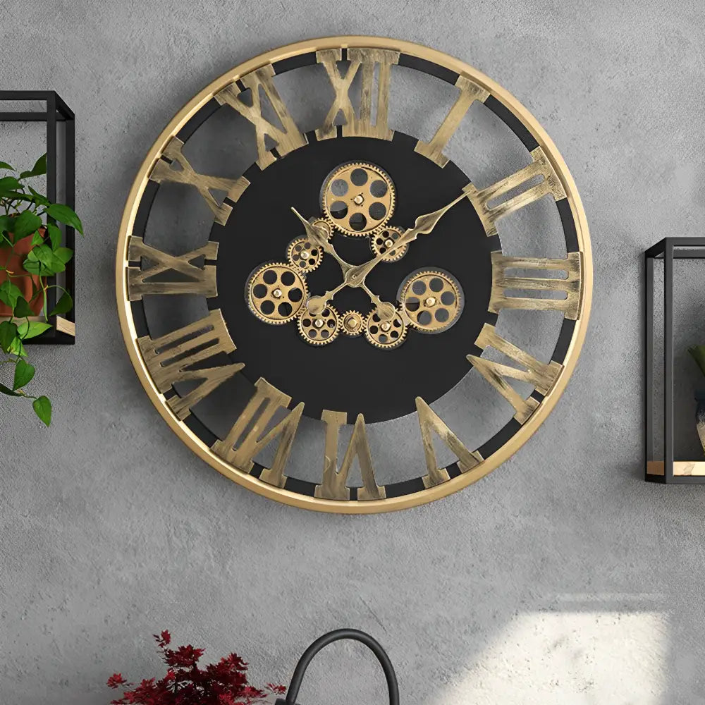 Chic Cogs Wall Clock for UK interiors