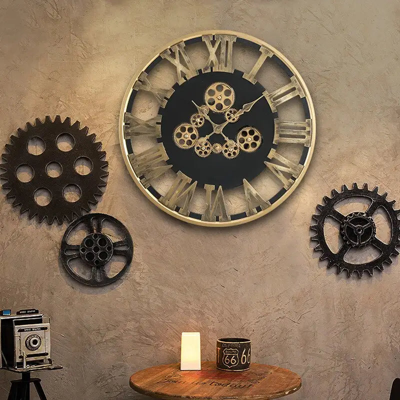Chic Cogs Wall Clock for UK interiors
