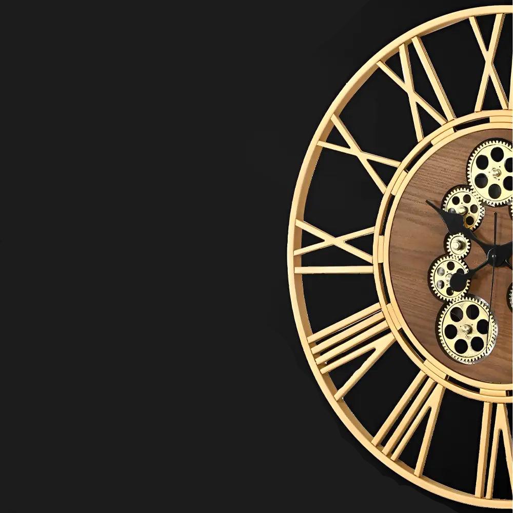 Moving Gear Industrial Metal Wall Clock for UK interiors