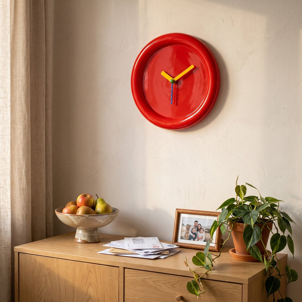 Minimalist Blue Dial Wall Clock for UK interiors
