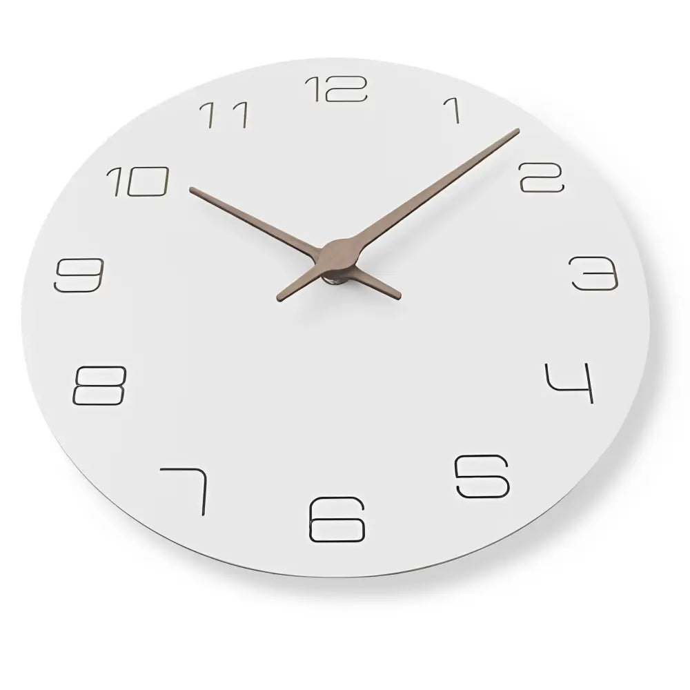 White Wood Wall Clock – view 7