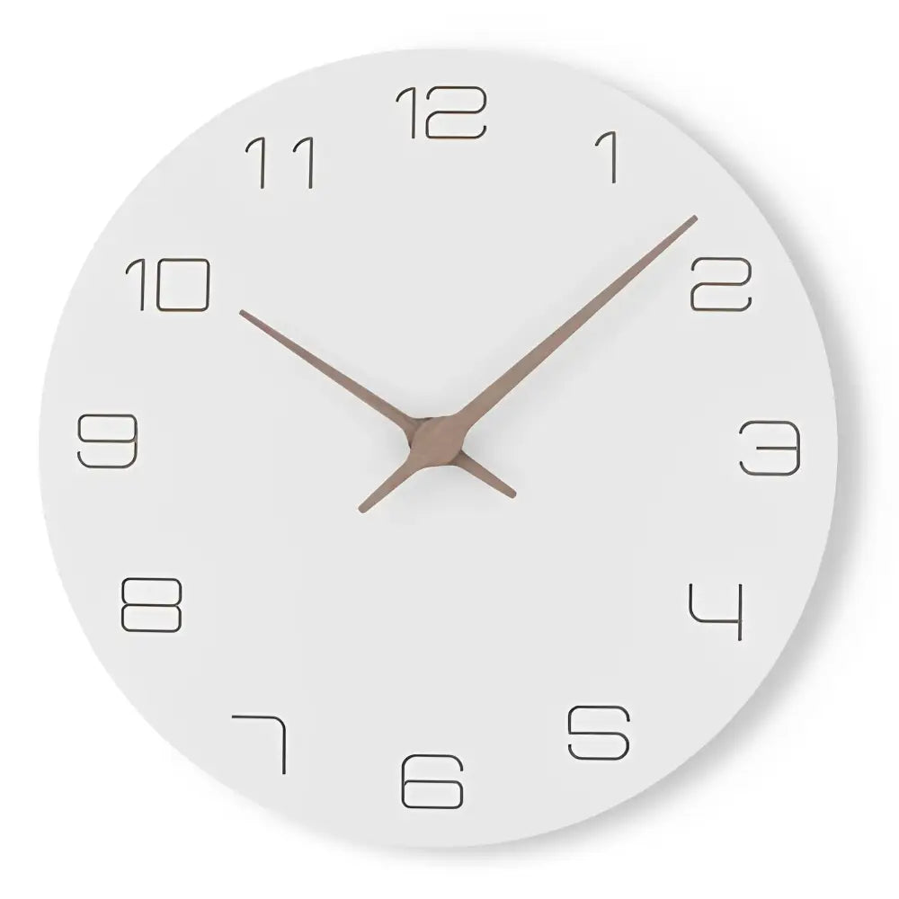 White Wood Wall Clock – view 5
