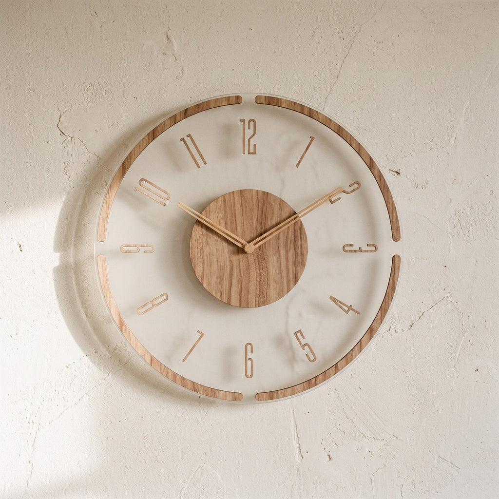 Minimal Wood Wall Clock for UK interiors