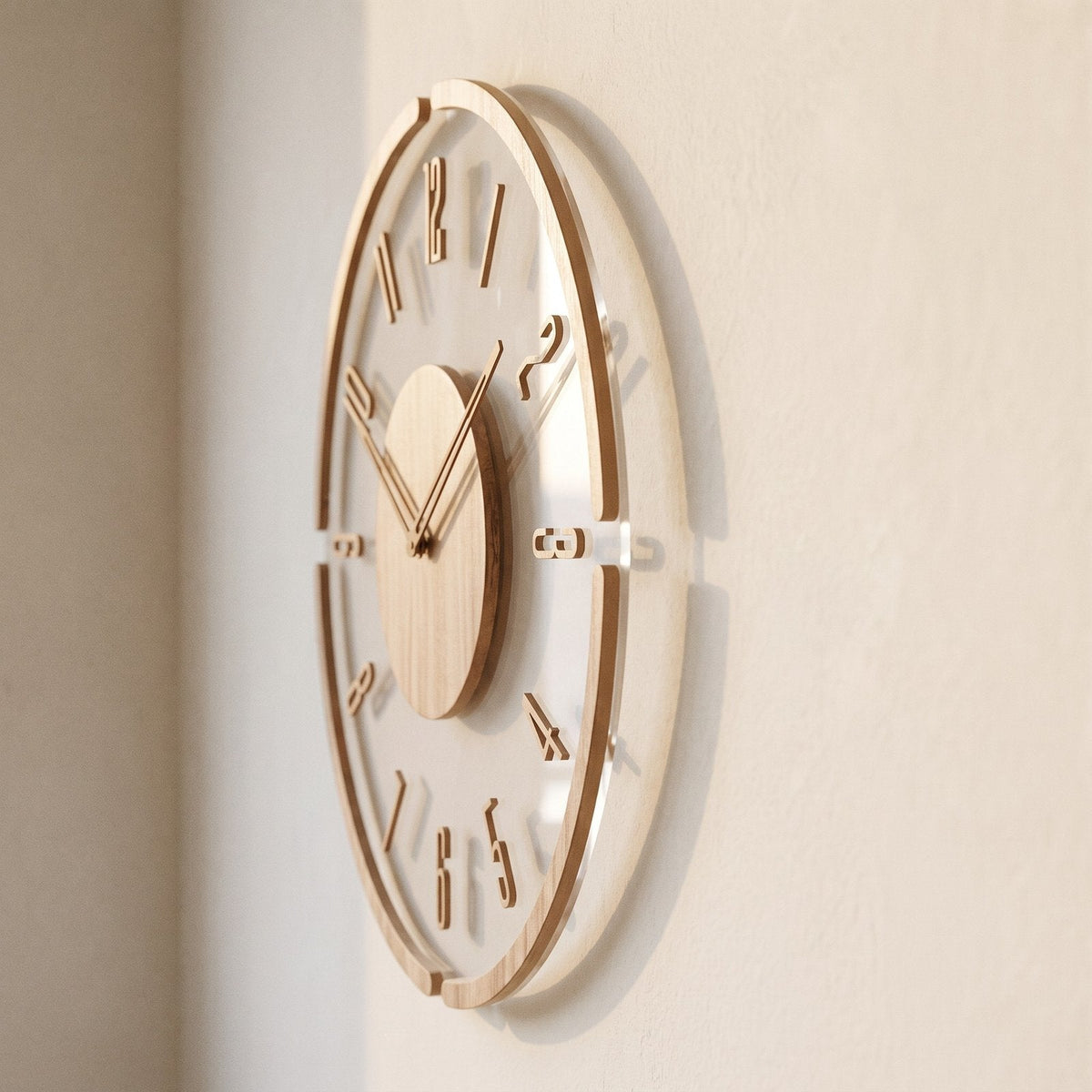Minimal Wood Wall Clock for UK interiors