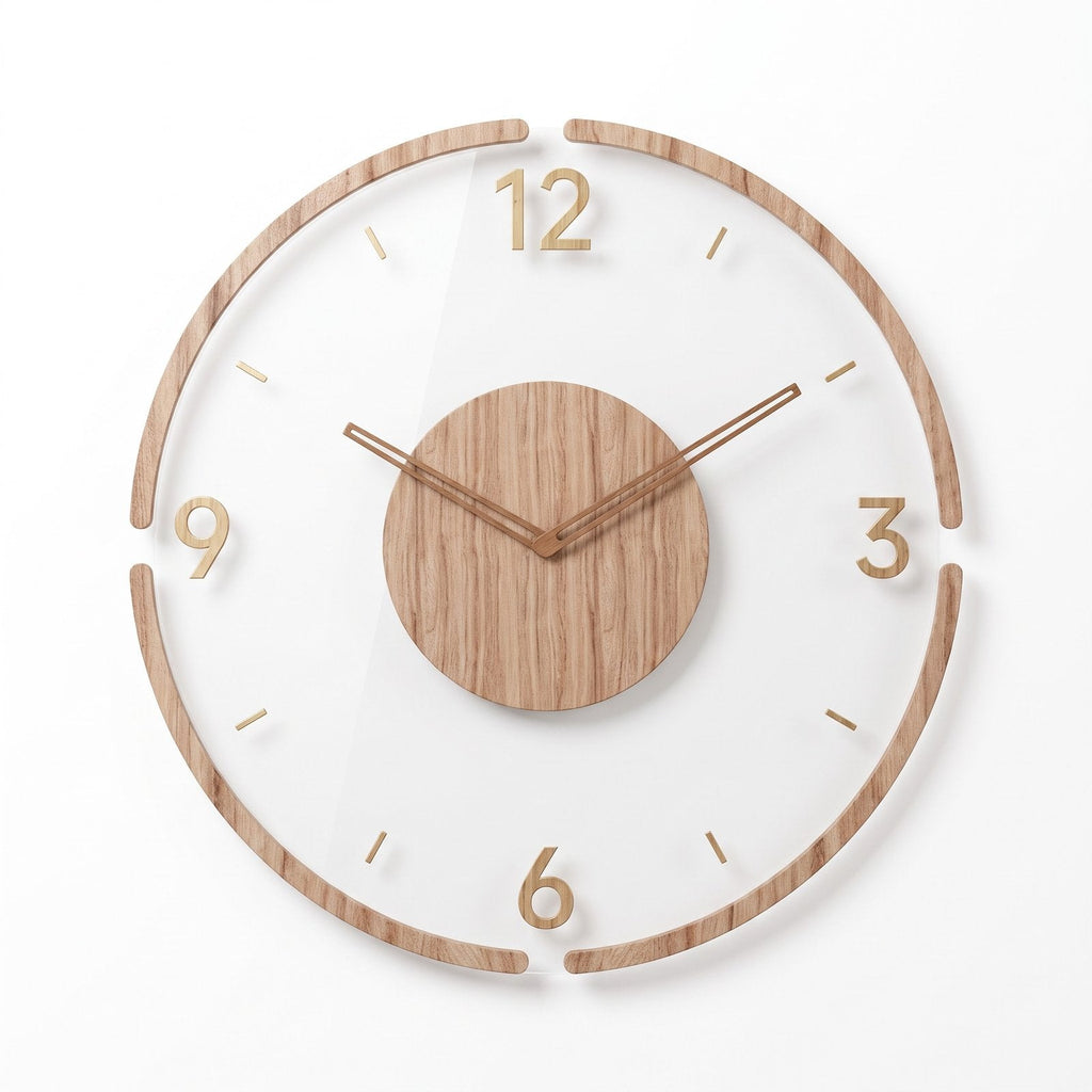Minimal Wood Wall Clock for UK interiors
