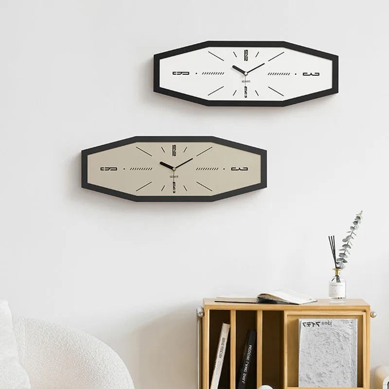 Hexagonal Wood Wall Clock for UK interiors
