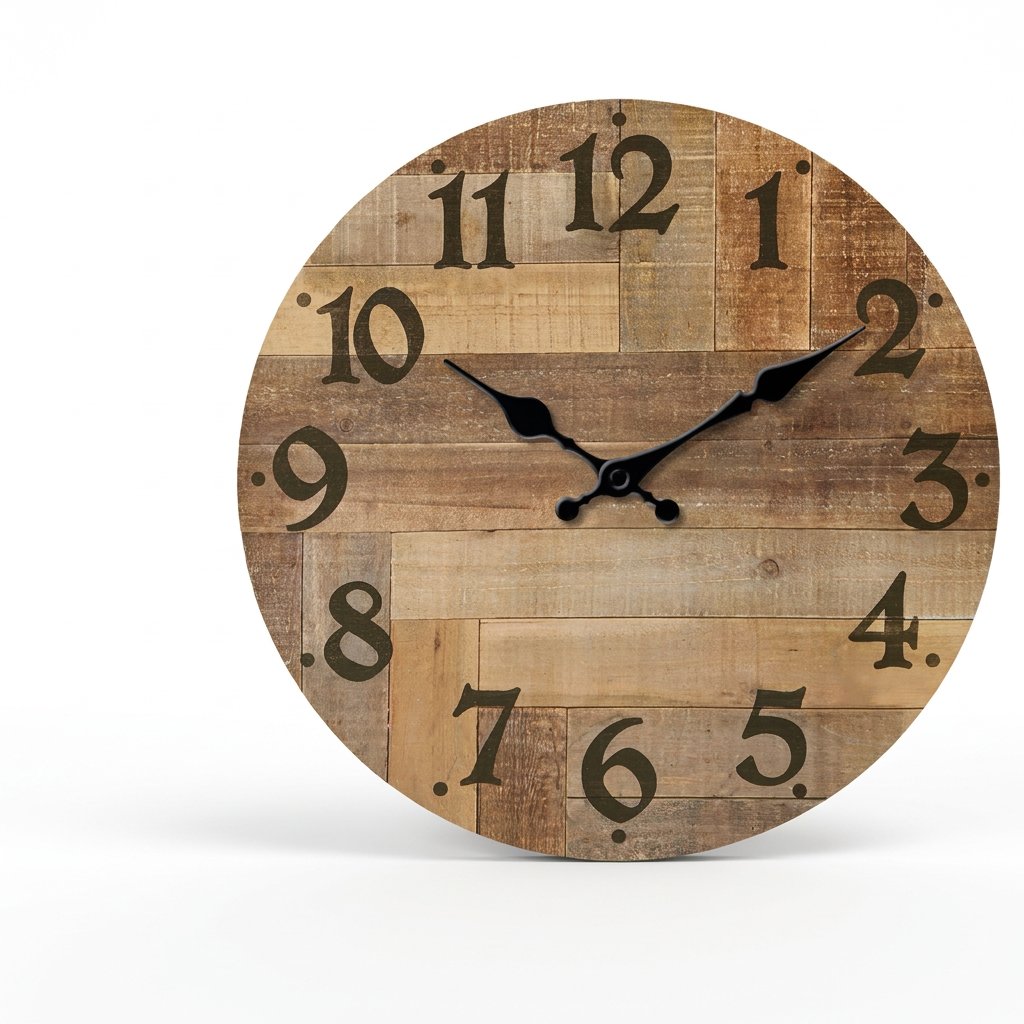 Vintage Wooden Wall Clock for UK interiors