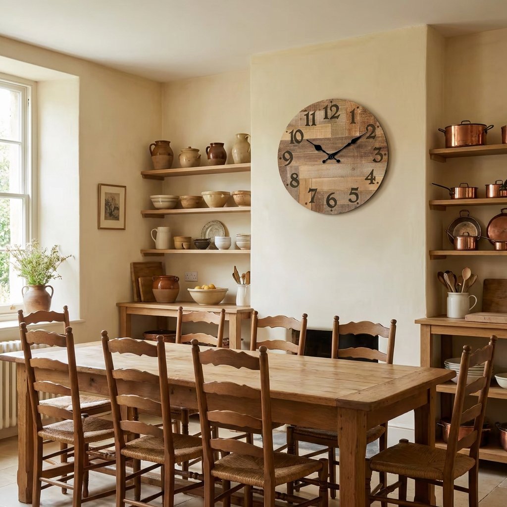 Vintage Wooden Wall Clock for UK interiors