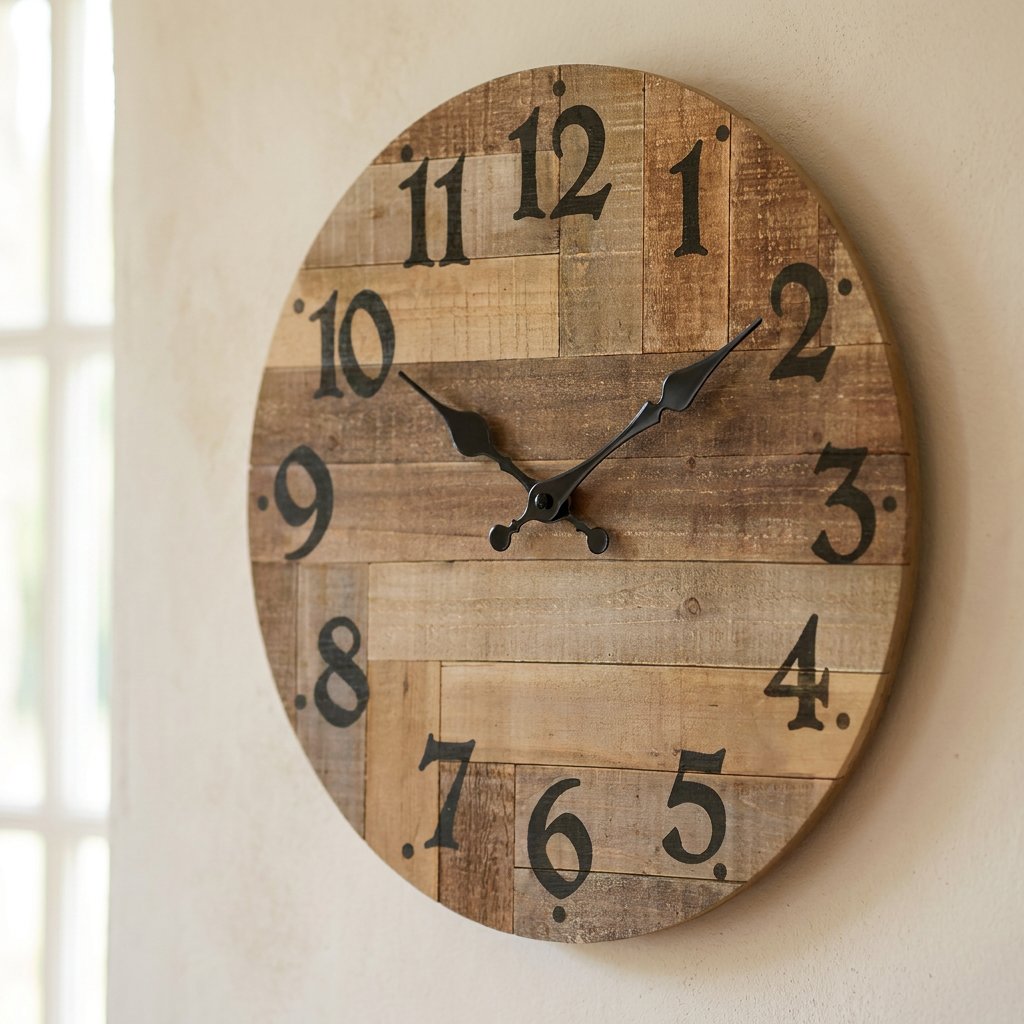 Vintage Wooden Wall Clock for UK interiors