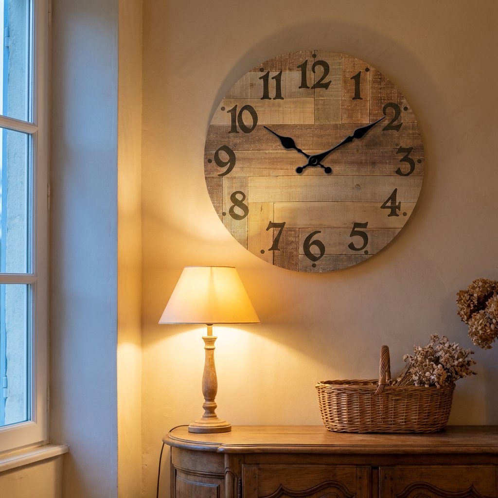 Vintage Wooden Wall Clock for UK interiors