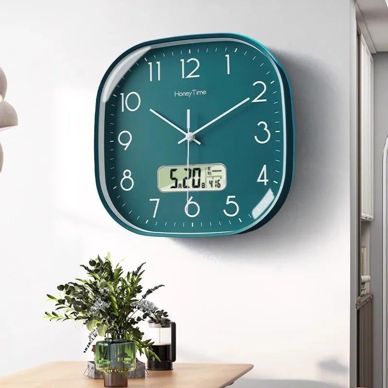 Square Digital Wall Clock for UK interiors