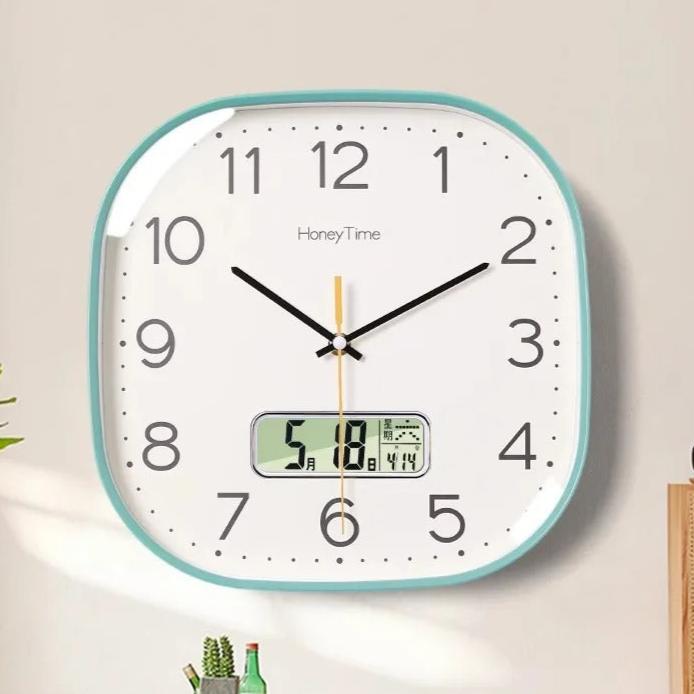 Square Digital Wall Clock for UK interiors